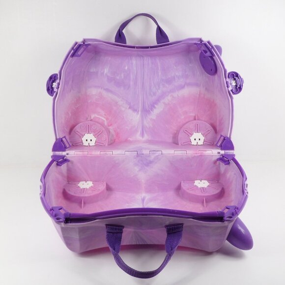 Trunki Kids' Ride On Suitcase Swirl Tie Dye Purple Pink Travel Case Luggage - Picture 5 of 12